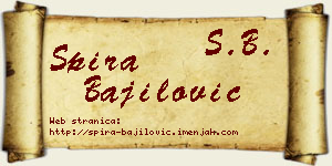 Spira Bajilović vizit kartica